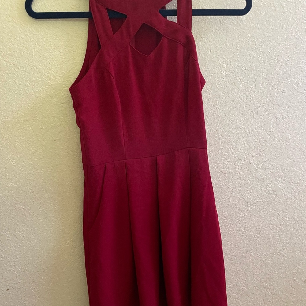 Speechless Red Cut Out Sundress with Pockets